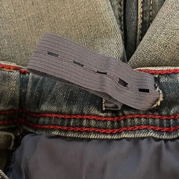 Okaidi Slim Adjustable Waist Bermuda Denim Boys Jeans SZ 12 #1555 - Picture 2 of 8